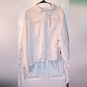 White jean jacket